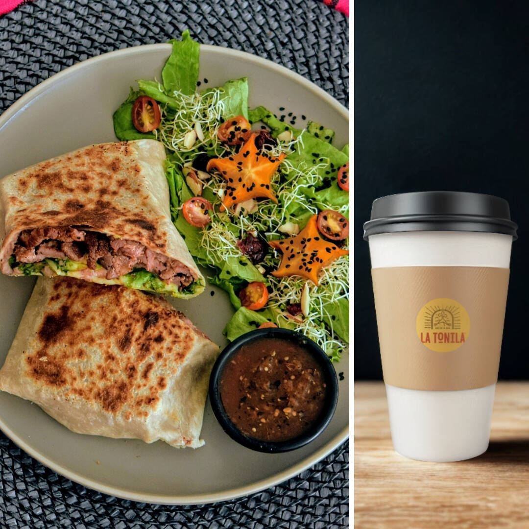 Combo Burrito Bistec + Café o Agua