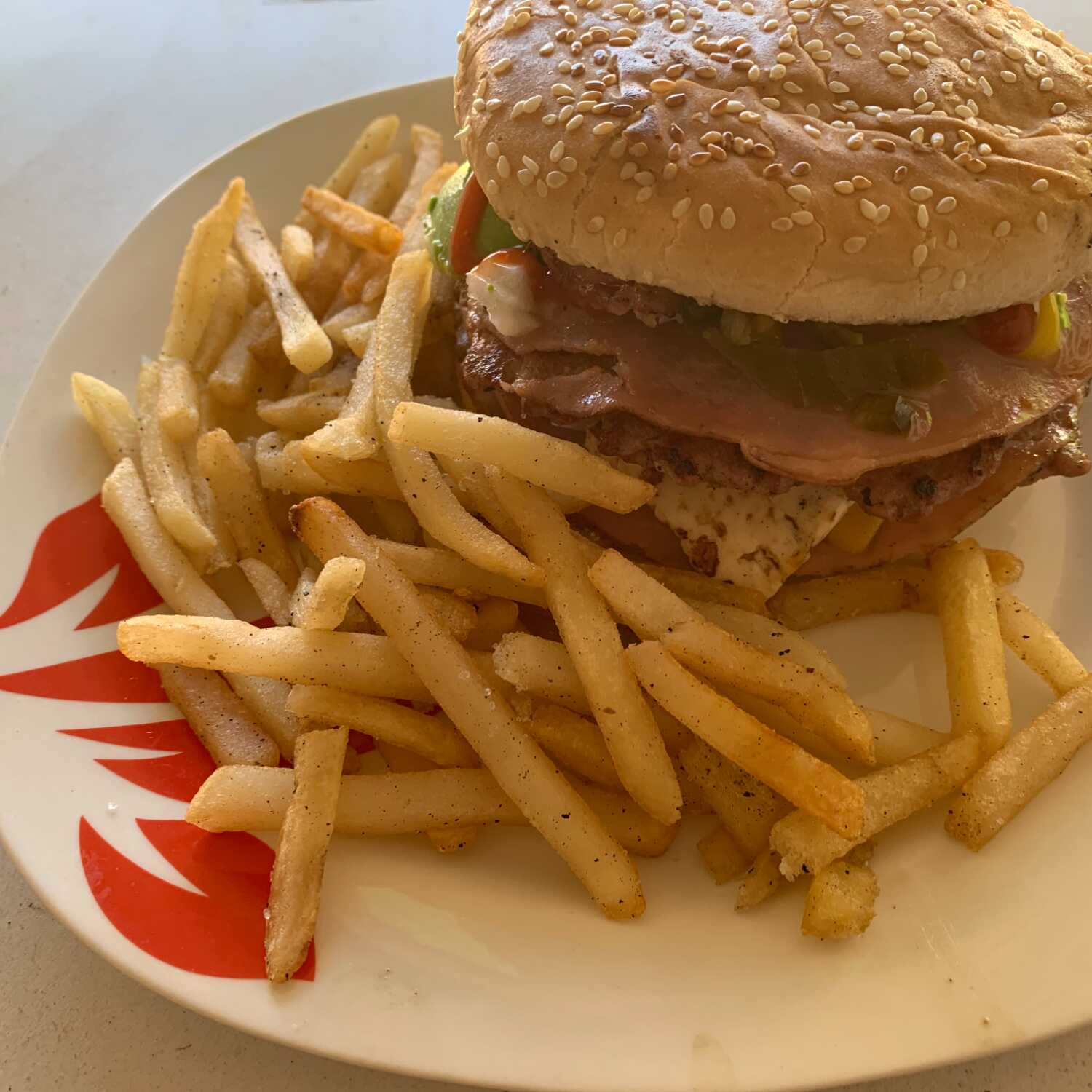 Hamburguesa BBQ Con Papas (Promo)