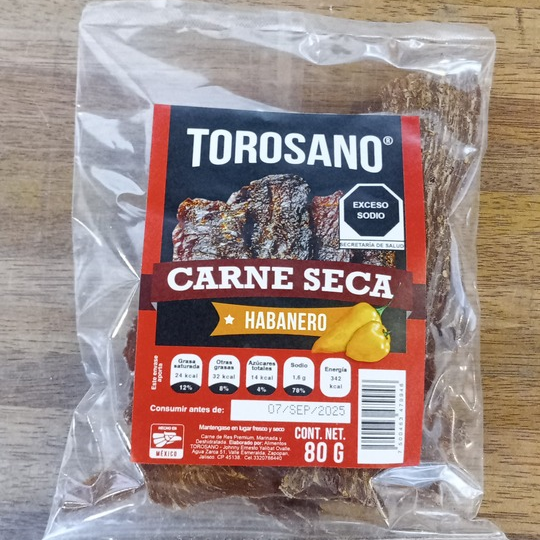 Carne Seca Habanero Torosano Mediana