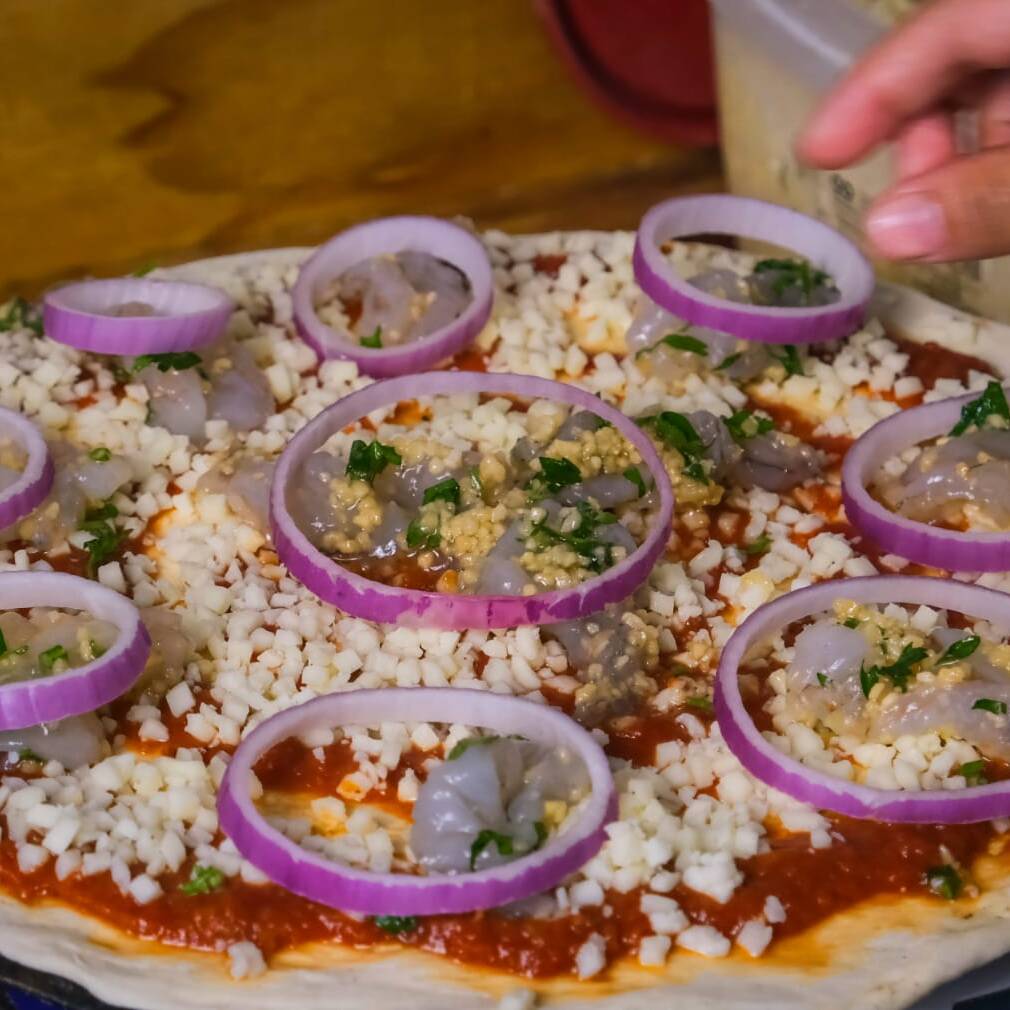 Pizza Gamberi Familiar