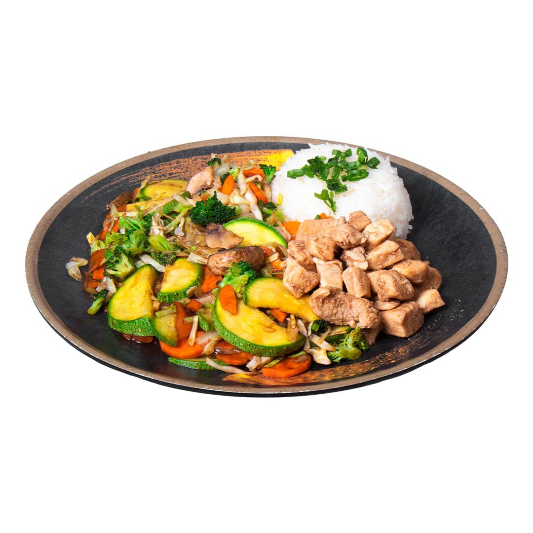 Tepanyaki/teriyaki vegetariano