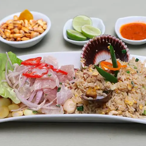 Dúo Marino 3 (Ceviche + Chaufa de Mariscos)