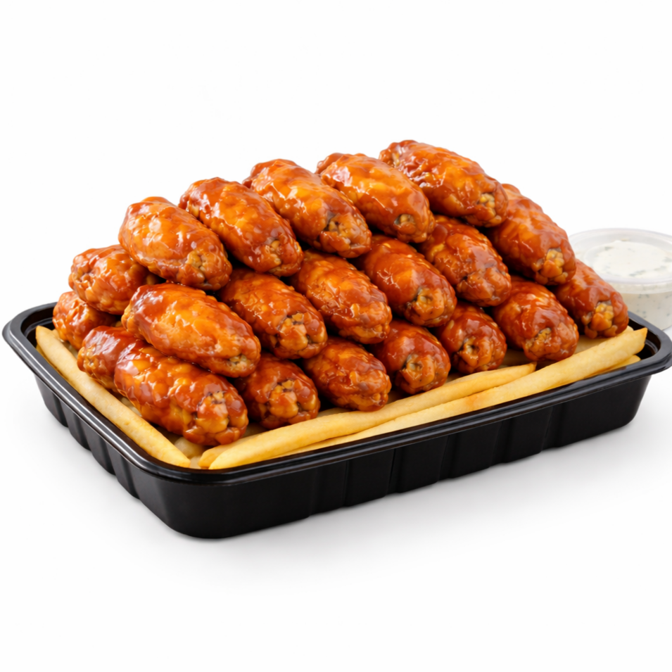 Combo Alitas Crocantes en Salsa X 24 + Papas