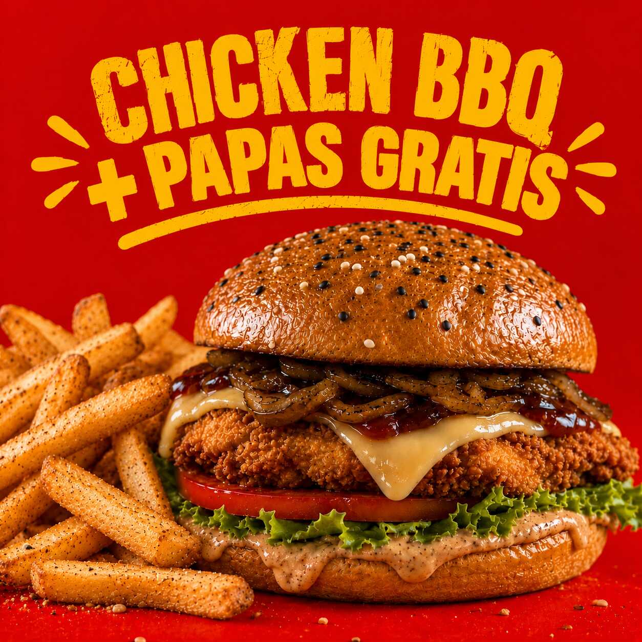 Chicken BBQ + Papas gratis