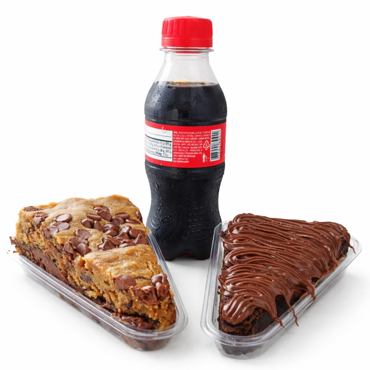 uma fatia de cookie com nutella + um Brownie com nutella + uma coca 200ml