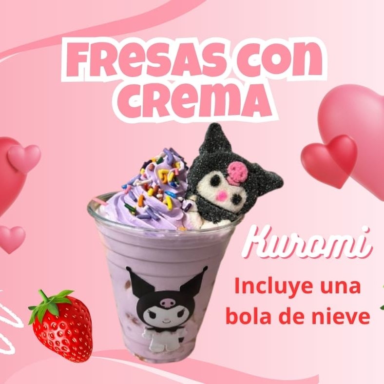 Fresas con crema Kuromi
