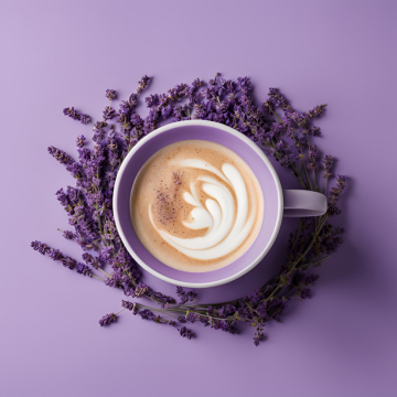 Latte Caliente de Lavanda