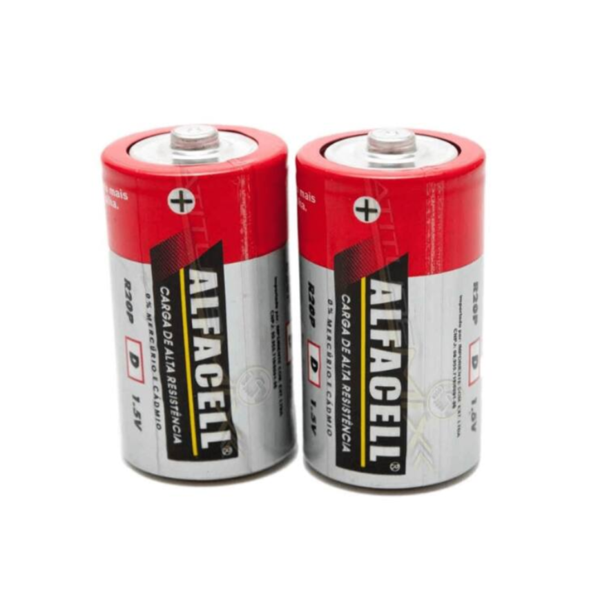 Deal para dispositivos que exigem maior potência e durabilidade, o Kit com 2 Pilhas Grandes tipo D 1.5v oferece excelente desempenho em aparelhos como lanternas potentes, rádios, brinquedos, equipamentos eletrônicos e outros que utilizam esse formato. Alta eficiência energética, baixa perda de carga e longa vida útil garantem desempenho confiável por mais tempo.  pilha grande D, pilha 1.5v, pilha para lanterna, pilha para rádio, pilha tamanho D, pilha alcalina, pilha durável, kit pilhas grandes, pilha de alto desempenho, pilha resistente