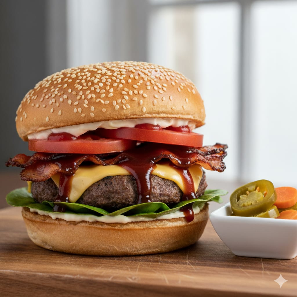 Hamburguesa Súper Clásica BBQ