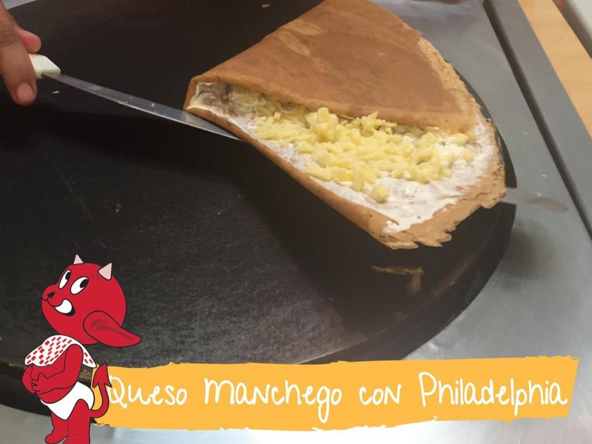 Crepa de Queso Manchego y Philadelphia
