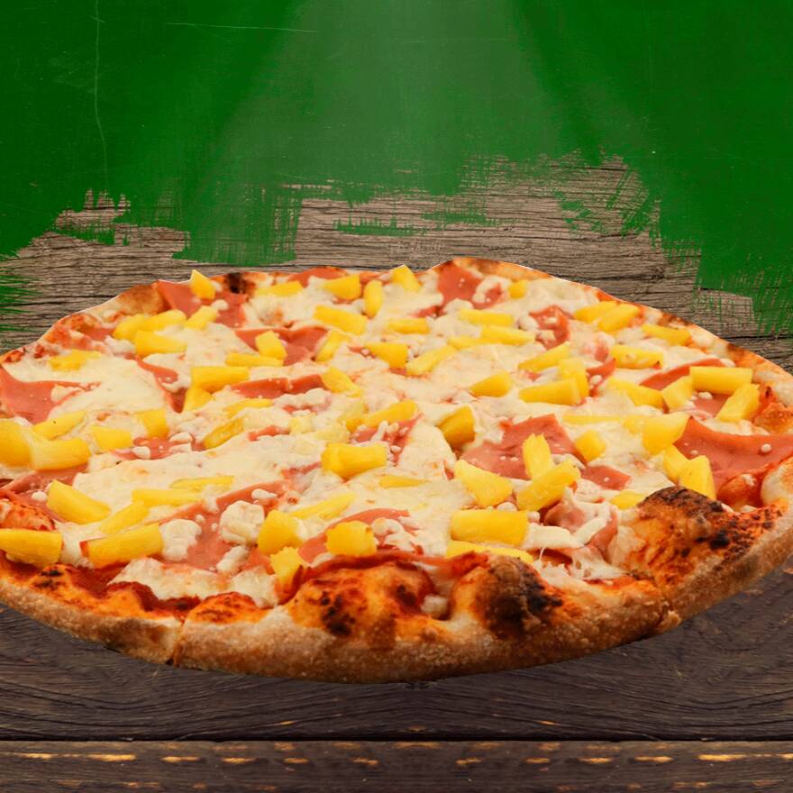 Pizza Gourmet Jamón & Piña Alto