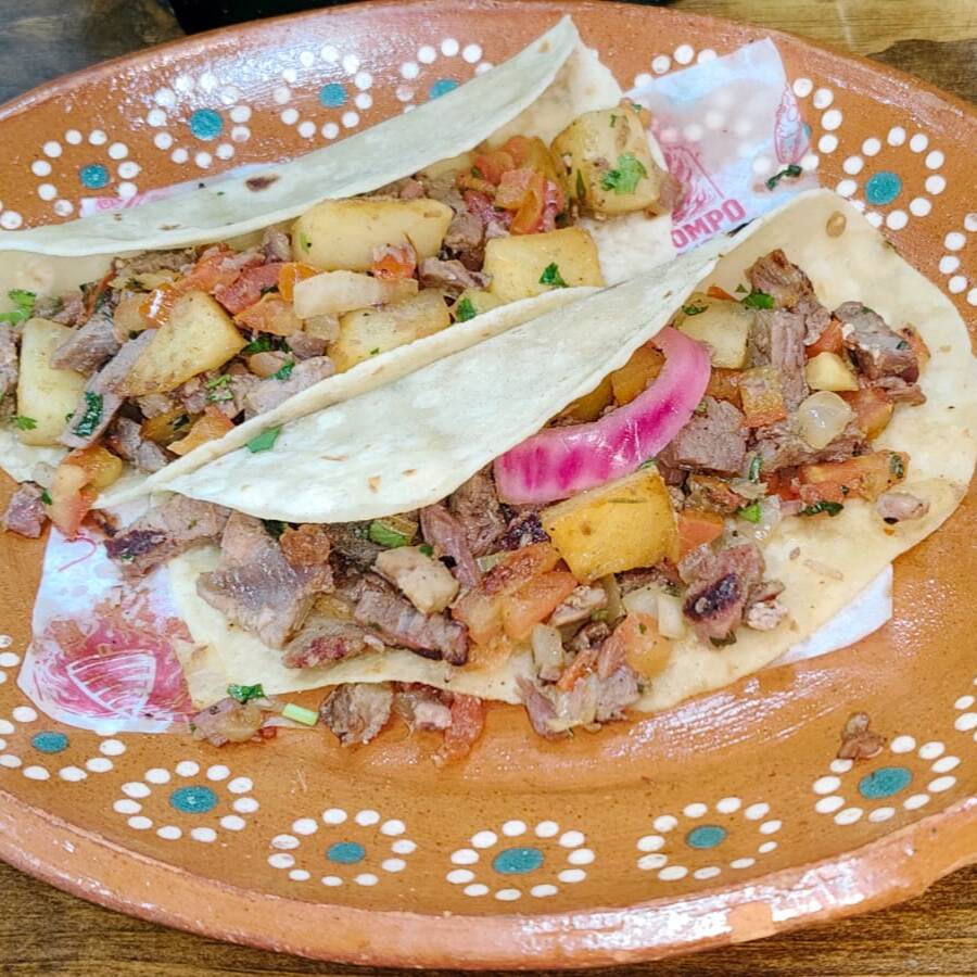 Taco de Bistec Ranchero