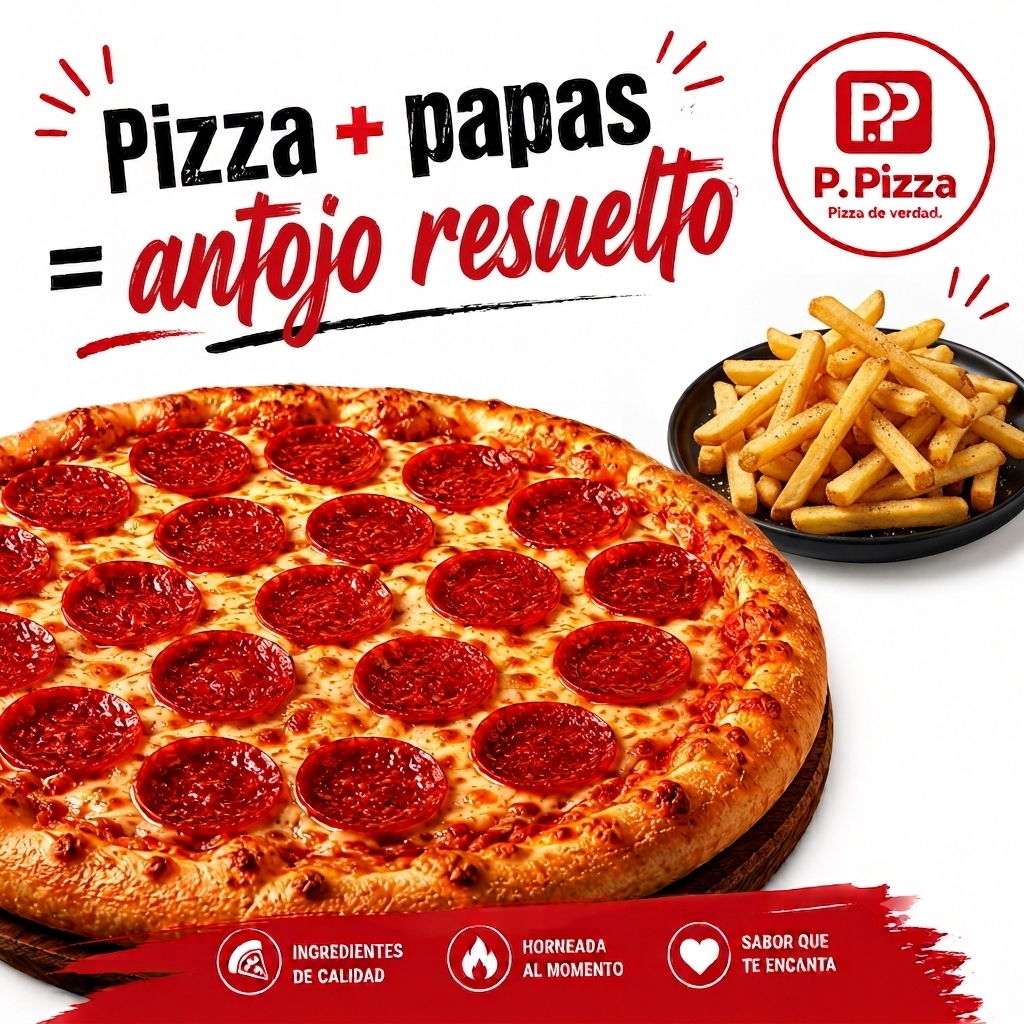 Pizza con Papas