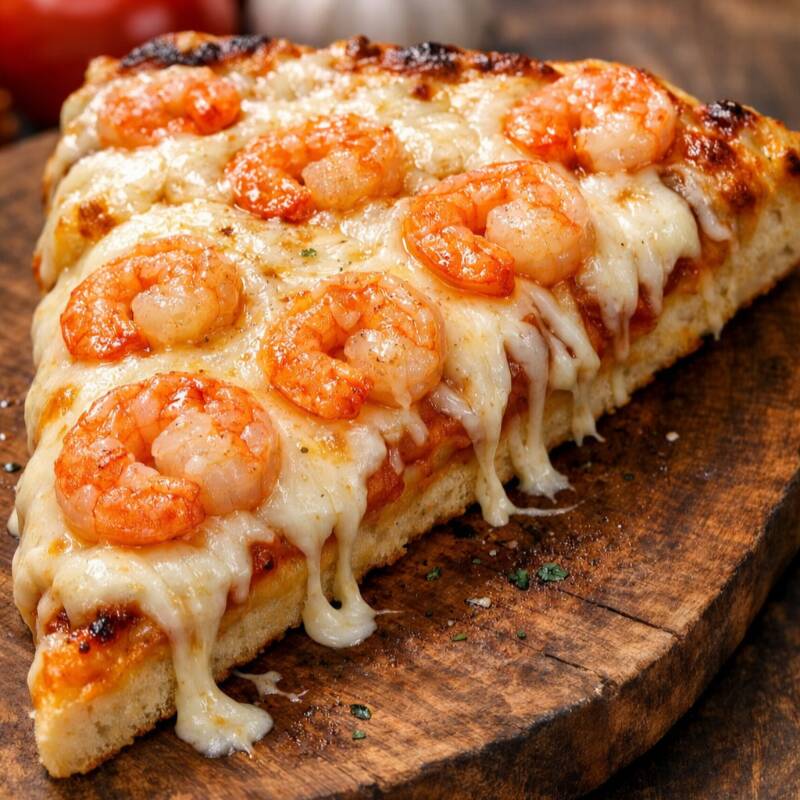 REBANADA GRANDE DE PIZZA DE CAMARON