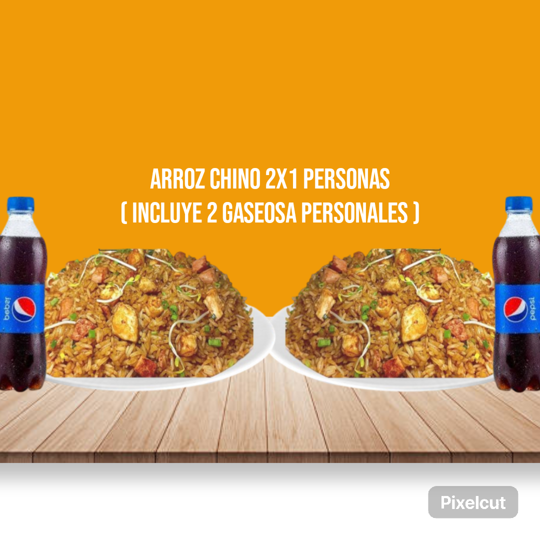 2x1 Arroz Chino 2 Personas Incluye Dos Bebidas