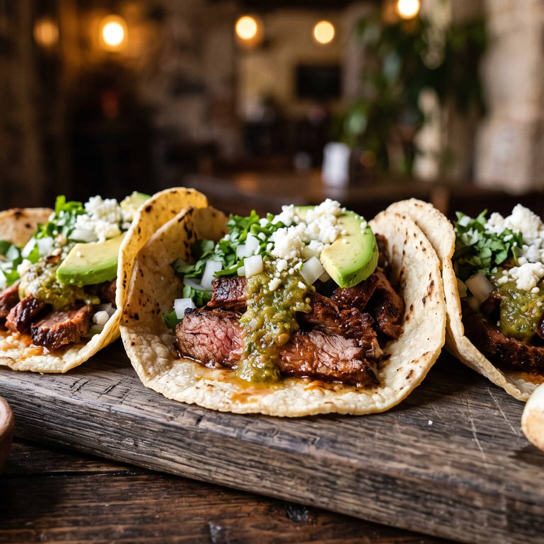 Tacos Premium Cecina Adobada
