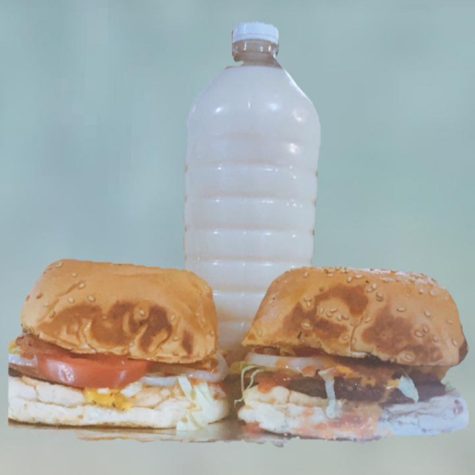 Combo Doble Hamburguesa + Agua