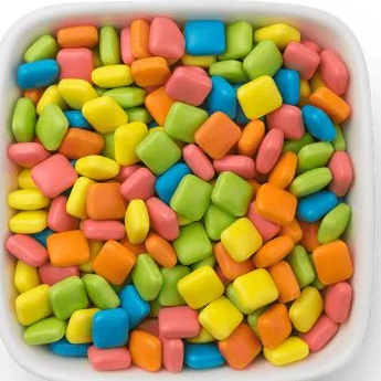 Mini chicletes sabor tutti-frutti
