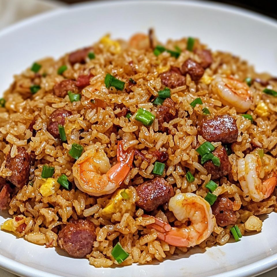 Entero Arroz con Camarones y chorizo chino