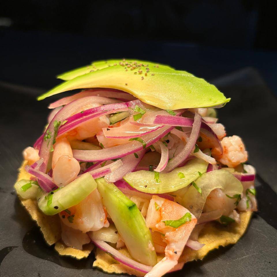 TOSTADA DE CAMARON COCIDO