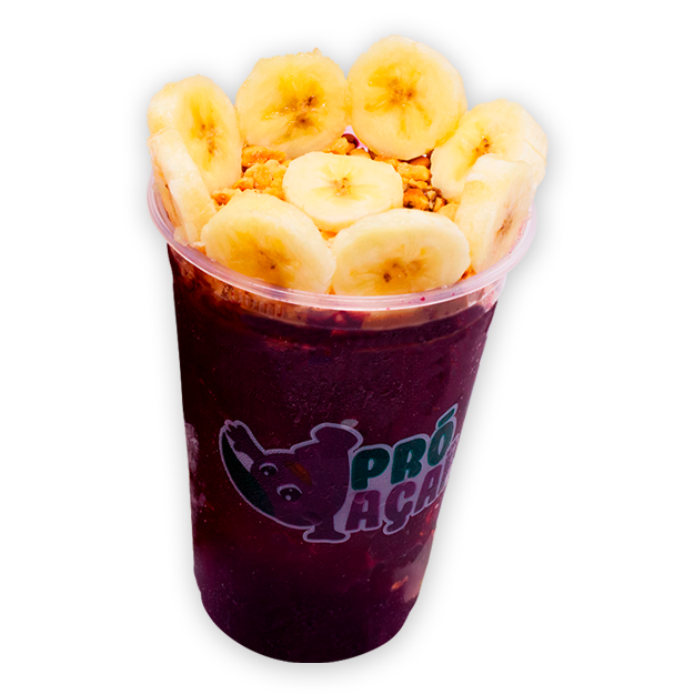Uma combinação clássica que nunca falha! Açaí cremoso de 300ml servido com granola crocante e fatias fresquinhas de banana. Uma mistura perfeita entre textura e doçura natural — equilibrada, deliciosa e com aquele gostinho de energia que todo mundo ama. Ideal para quem quer sabor e leveza em cada colherada!