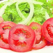 Alface,tomate e cebola
