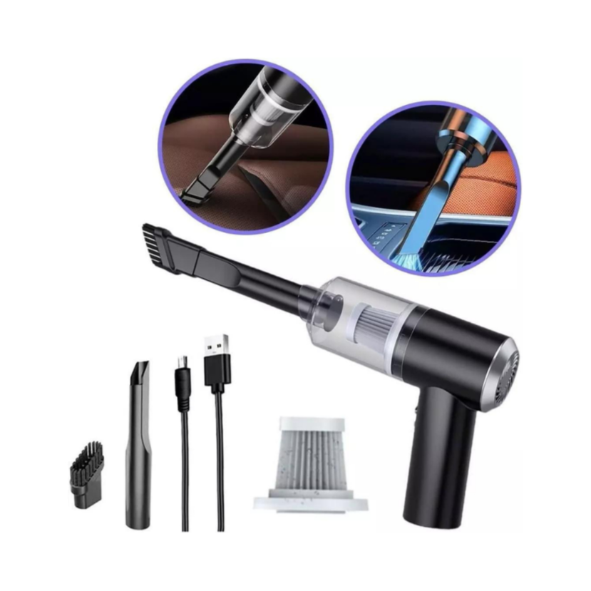 Aspirador de Pó Portátil Carro e Casa  Sem Fio. Mantenha seu carro e sua casa sempre limpos com o Aspirador de Pó Portátil Sem Fio, ideal para remover poeira, migalhas e sujeiras de forma prática e eficiente. Com design compacto e leve, oferece alto poder de sucção e bateria recarregável para maior autonomia e mobilidade. Perfeito para bancos de carro, estofados, cantos de difícil acesso, sofás, teclados e superfícies delicadas, garantindo uma limpeza rápida e sem esforço. Fácil de esvaziar e limpar, esse aspirador portátil é indispensável para quem busca praticidade no Dia a Dia.    aspirador portátil, aspirador de pó para carro, aspirador de pó sem fio, mini aspirador portátil, aspirador de pó recarregável, aspirador compacto, aspirador portátil para casa e carro, aspirador portátil de alta potência, aspirador de mão, aspirador portátil eficiente.