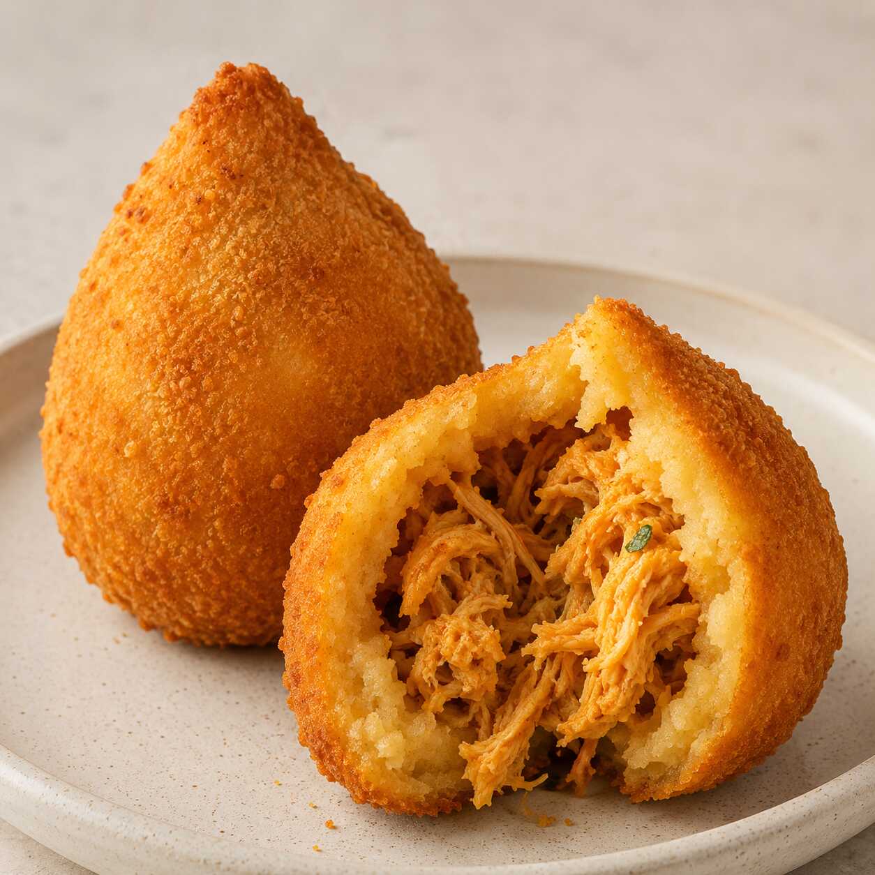 Coxinha crocante por fora, macia por dentro e recheada com frango desfiado bem temperado. Uma opção deliciosa para qualquer momento! Acrescente uma bebida gelada ao seu pedido e aproveite ainda mais.