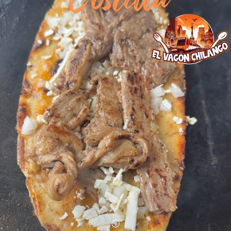 Huarache con Costilla
