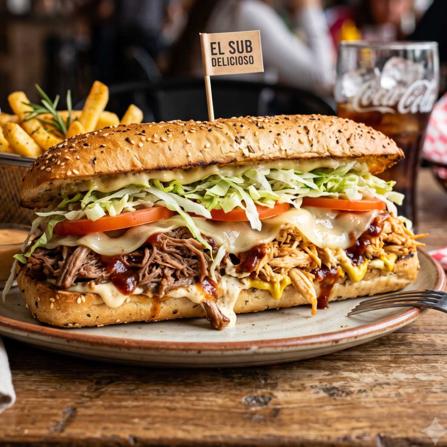 Sandwich Mixto Pollo Carne