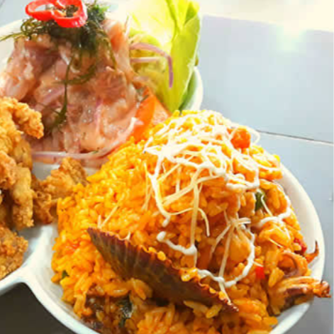 Arroz Marisco + Ceviche Pescado + Chicharrón Pota