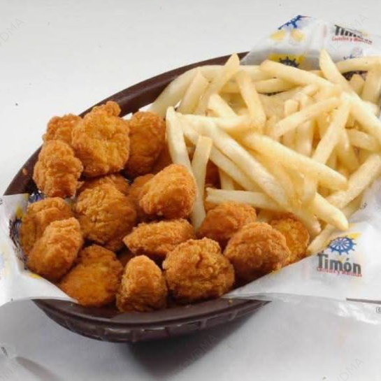 Palomitas de Pollo con Papas a la Francesa