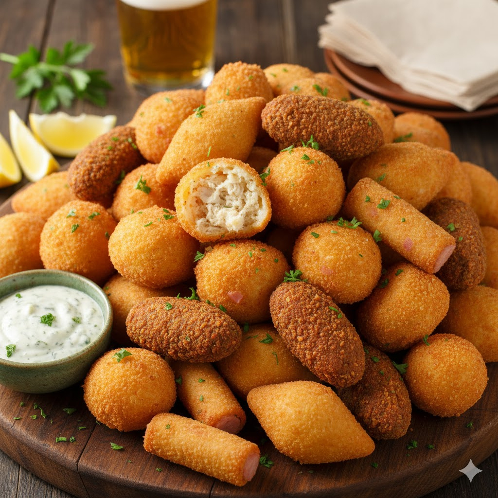 Saboreie uma seleção de 50 salgadinhos fritos na hora, meticulosamente preparados para sua deleitação. Com uma variedade de sabores irresistíveis ao seu dispor, não deixe de personalizar o seu pedido com aquele sabor que é imprescindível para você! Cada mordida é uma explosão de sabor e crocância, garantindo uma experiência gastronômica inigualável. Transforme qualquer momento em uma ocasião especial com nossos magníficos salgadinhos, fritos na hora para preservar sua autenticidade e frescor.