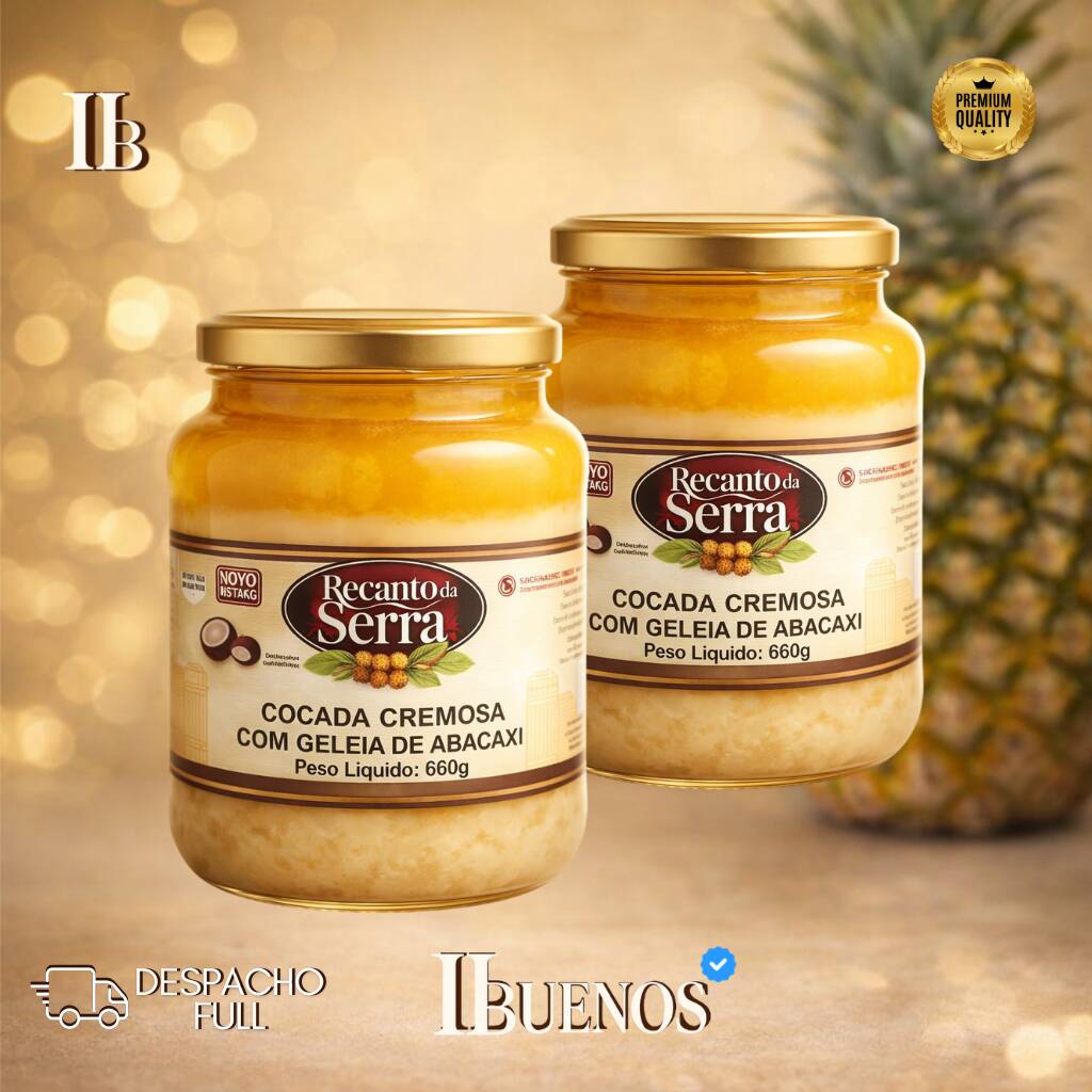 Cocada Cremosa com Geleia de Abacaxi