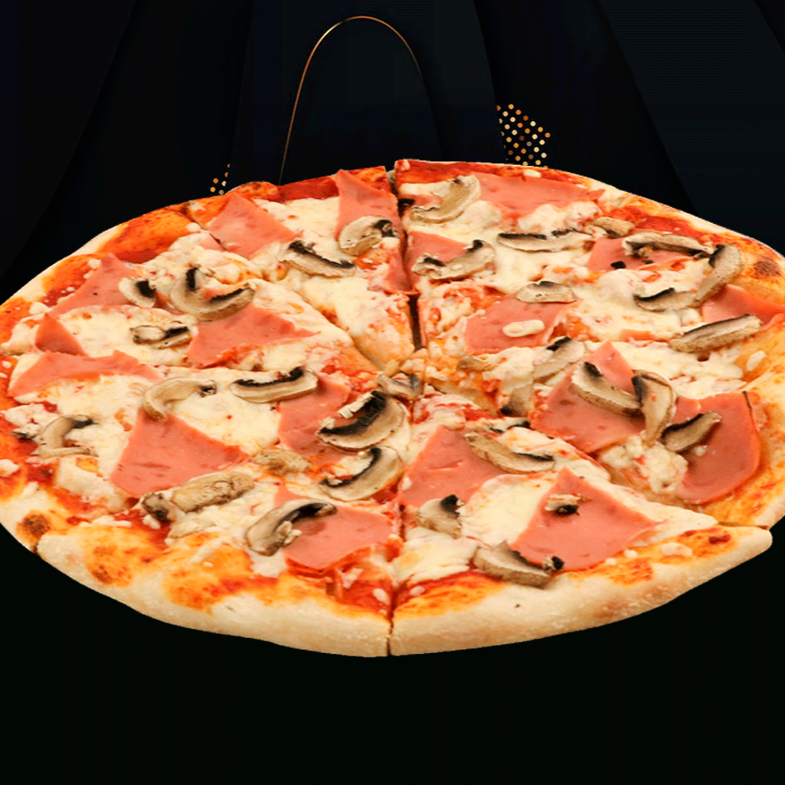 Pizza Gourmet Jamón & Champiñones Alto