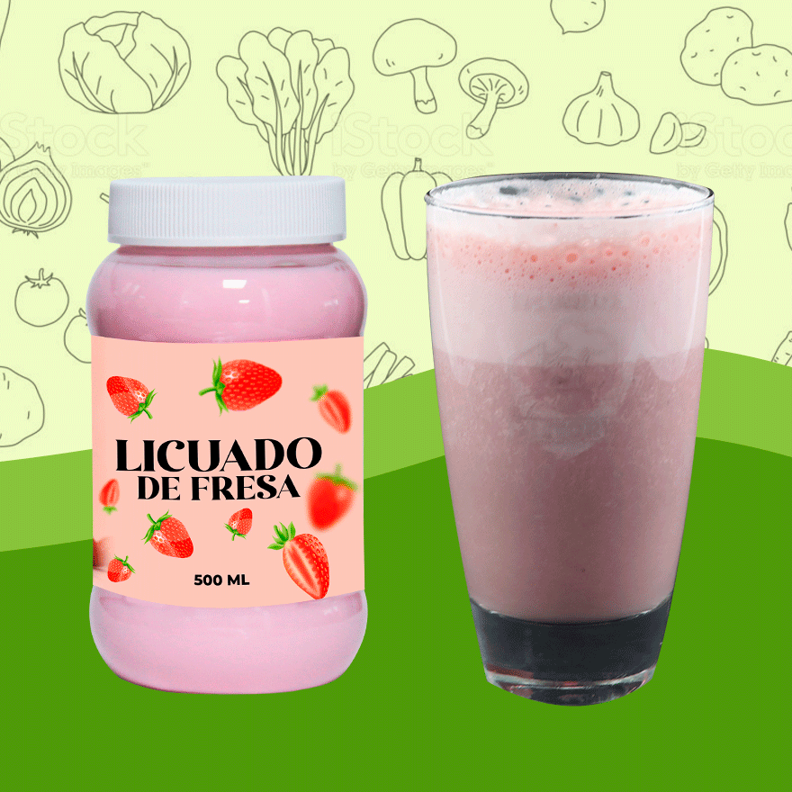 Licuado De Fresa 500 ml