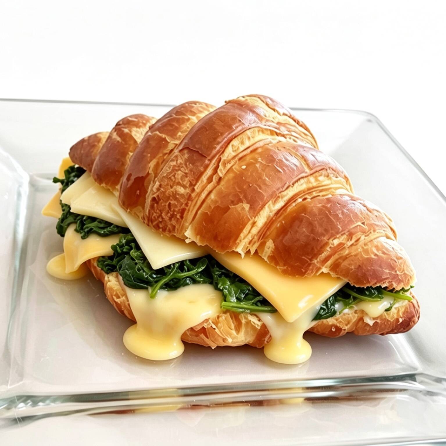 Croissant de Espinaca Fresca y 3 Quesos.