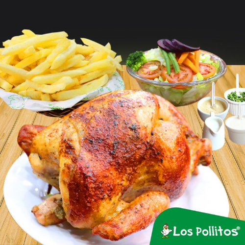 1 Pollo a la Brasa + Papas Fritas + Ensalada