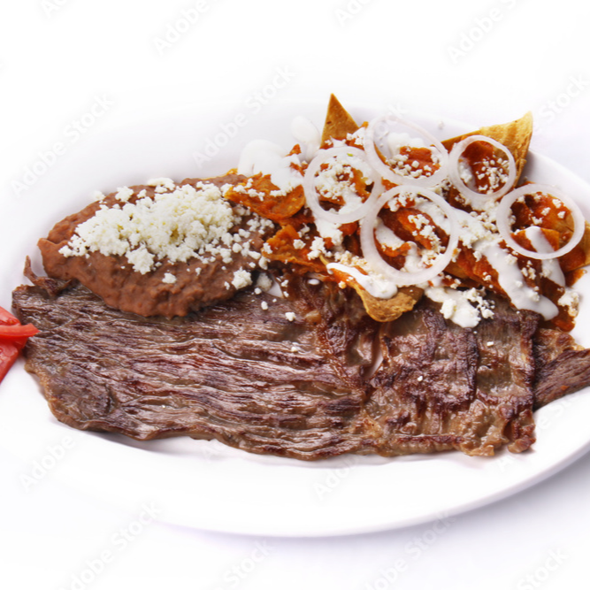 Chilaquiles de Bistec Gigantes