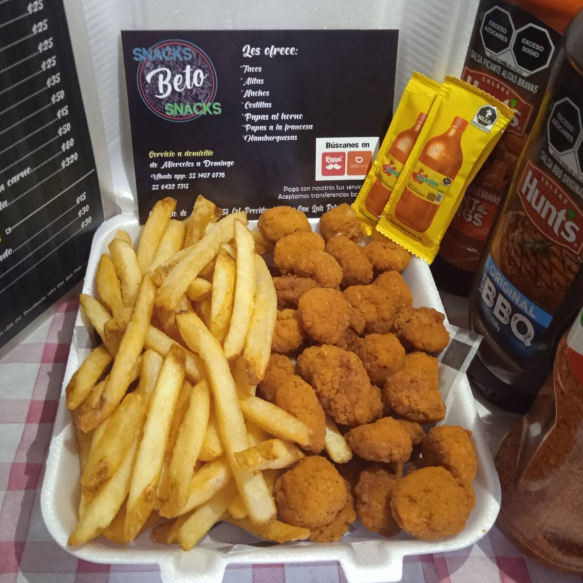 Combo alitas con palomitas
