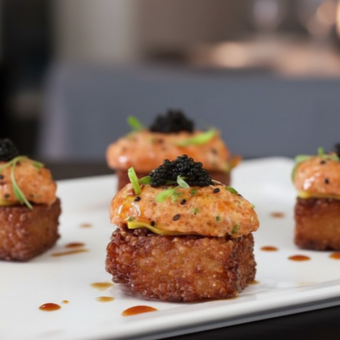 Crispy Rice Atún Trufado con Caviar