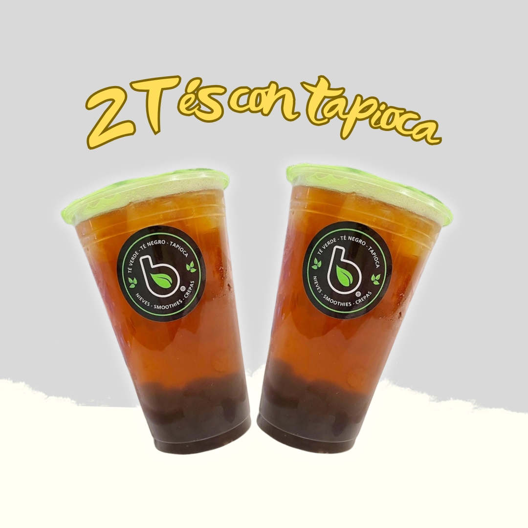 2 Tés con Doble Tapioca