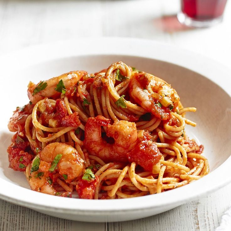 Pasta Camarones Arrabiatta
