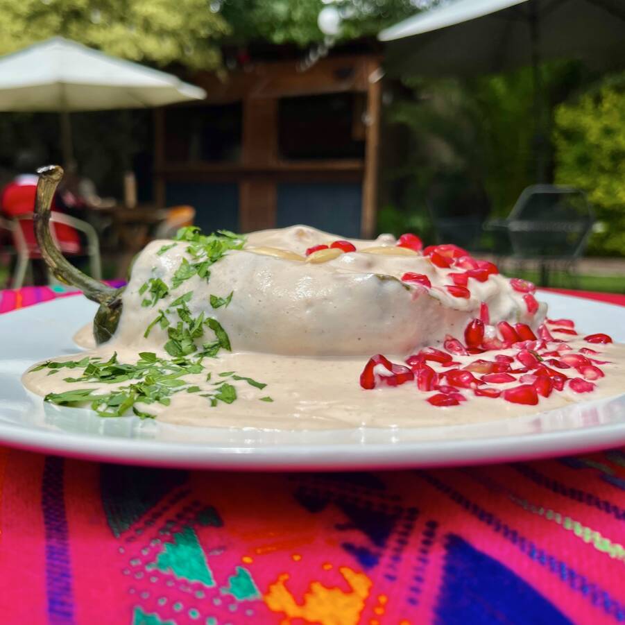 Chile en Nogada Vegano