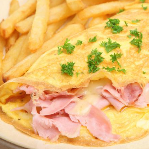 Omelette de jamon y queso