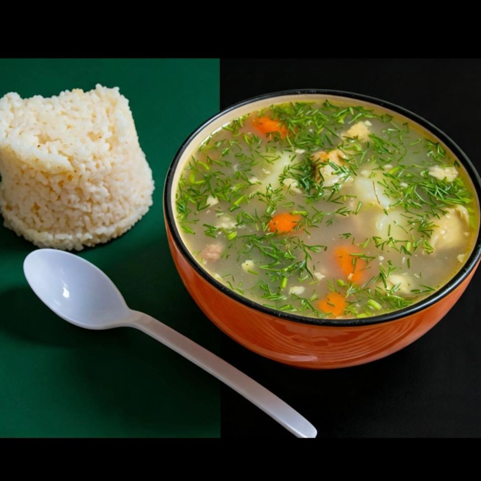 Sopa de Pollo + Arroz Blanco