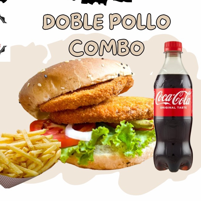 Hamburguesa Doble de Pollo Combo