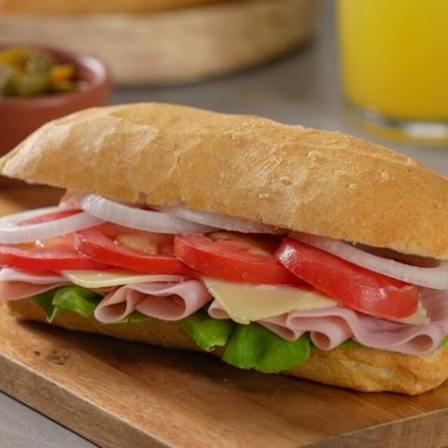 Chapata de Jamón con Queso