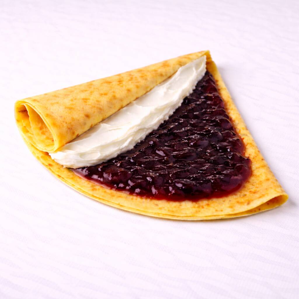 Crepa de Mermelada de Zarzamora y Queso Philadelph