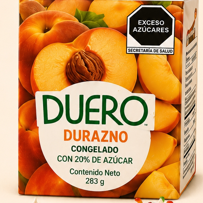 Dúo pareja duero Durazno con crema .